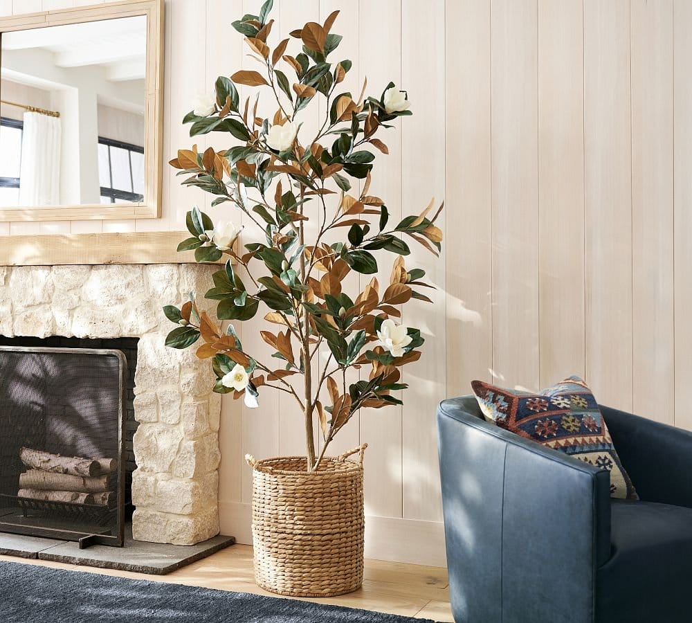 Faux Potted Magnolia Tree