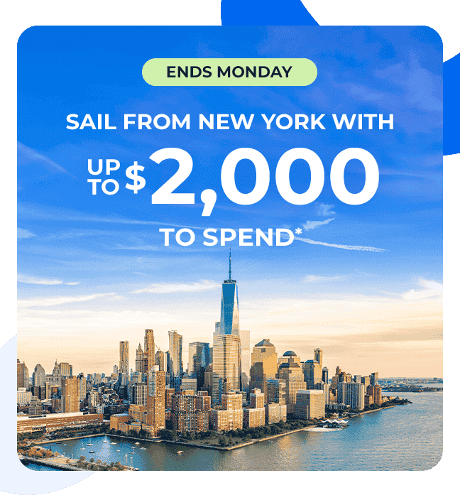 Sail from New York with up to \\$2,000 to spend