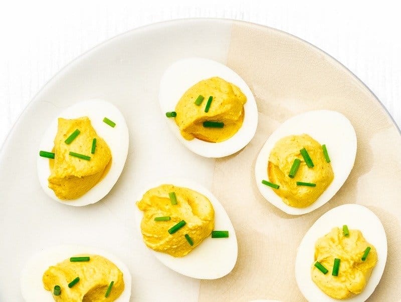 Deviled Eggs on a plate