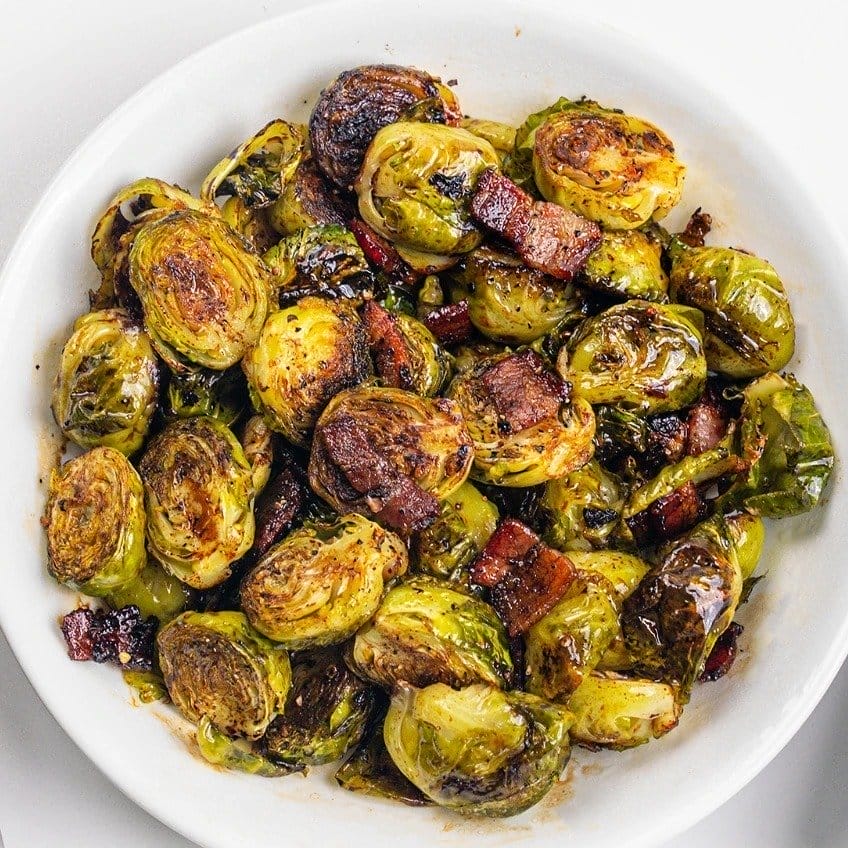 Roasted Brussels Sprouts with Bacon