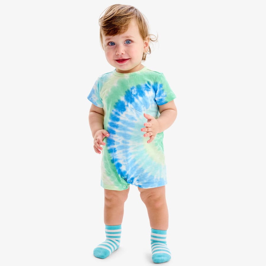 Baby pocket shortie in tie-dye