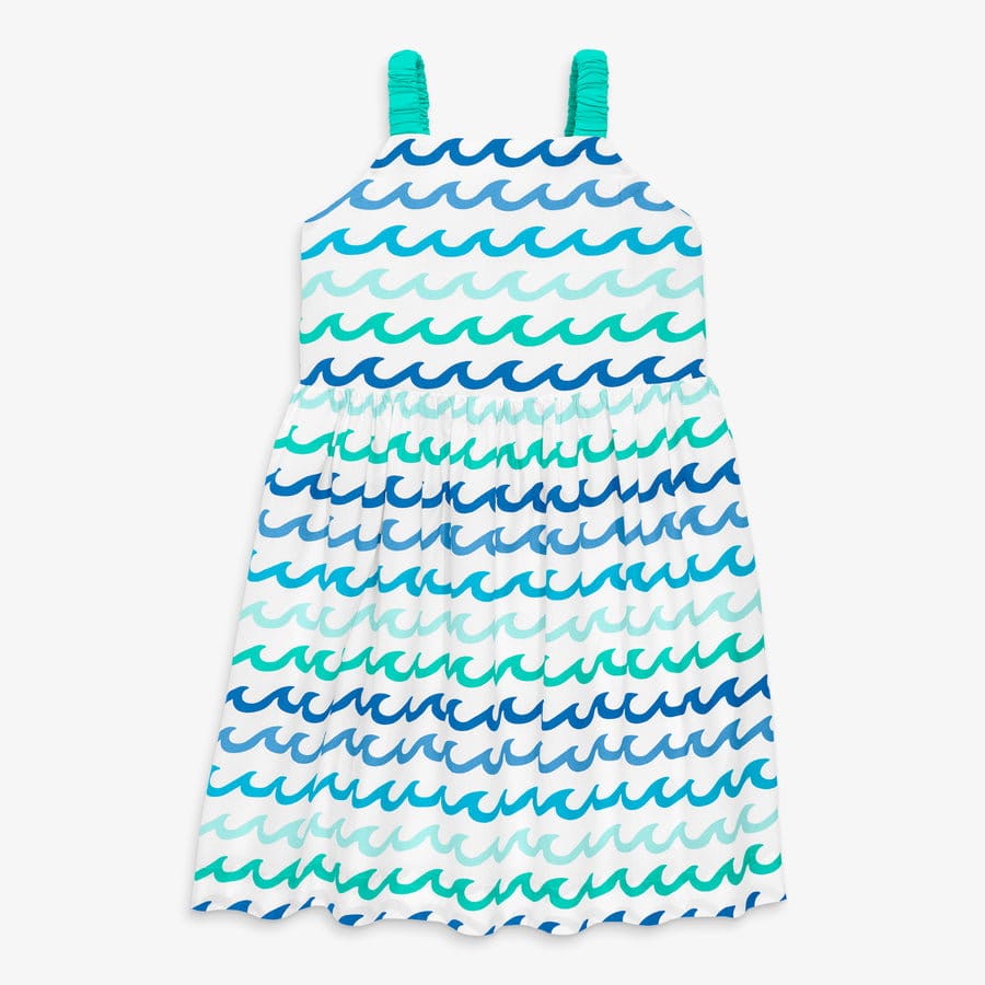 Woven tank sundress in sea