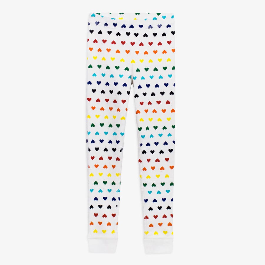 Clearance kids pj pant in rainbow heart