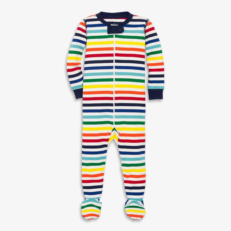 Clearance baby organic zip footie in rainbow (sizes 0-24m)