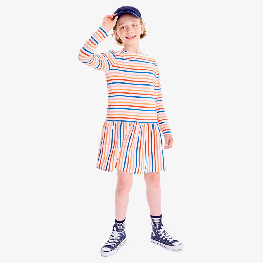 Explorer dress in multi-stripe