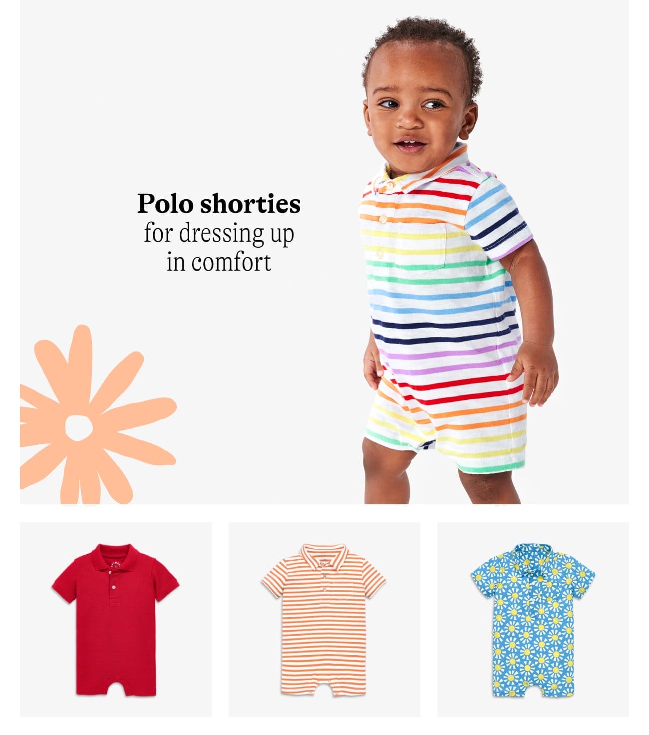 Polo shorties for dressing up in comfort