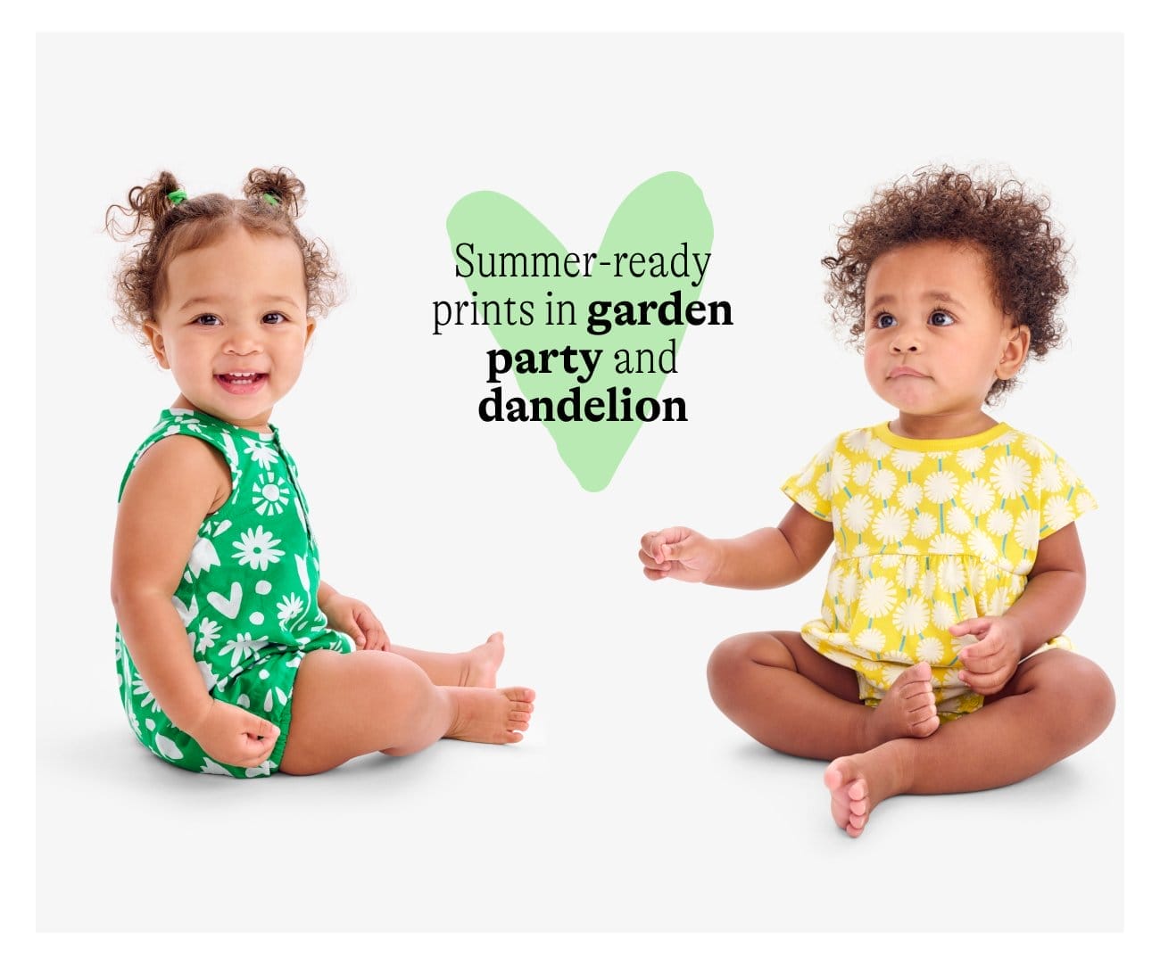 Summer-ready prints in garden party and dandelion