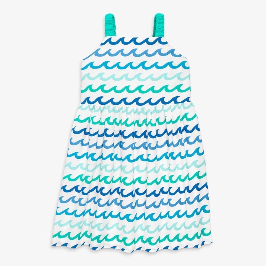 Woven tank sundress in sea