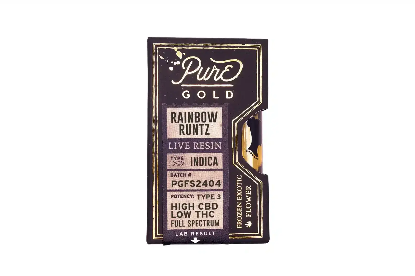 Image of Pure GOLD Live Resin | 1G Full Spectrum CBD Vape - Rainbow Runtz