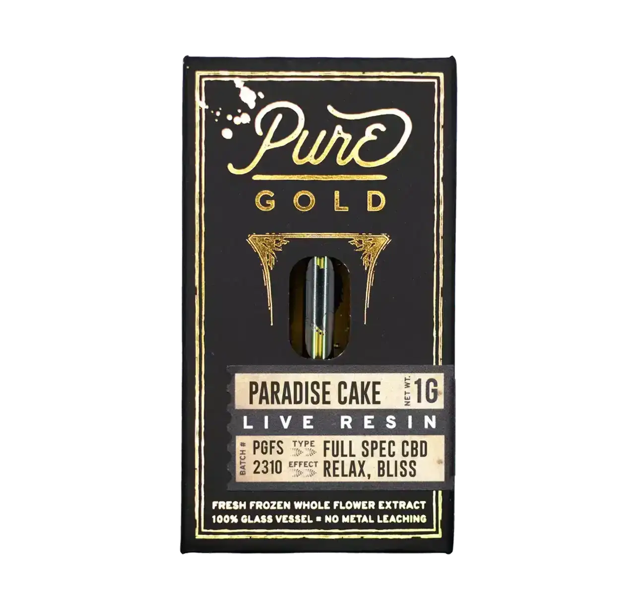 Image of Pure GOLD Live Resin | 1G Full Spectrum CBD Vape - Paradise Cake
