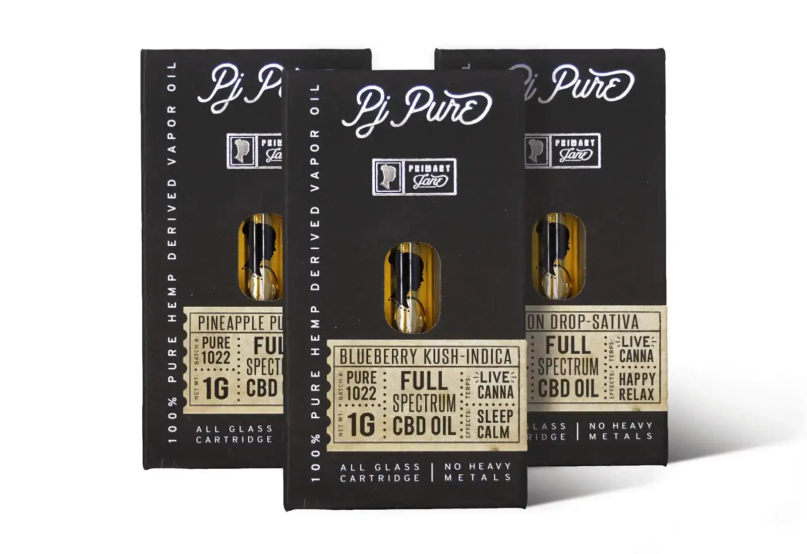 Image of 3 Pack (Bundle) | PJ Pure Distillate 1G Full Spectrum CBD Vape