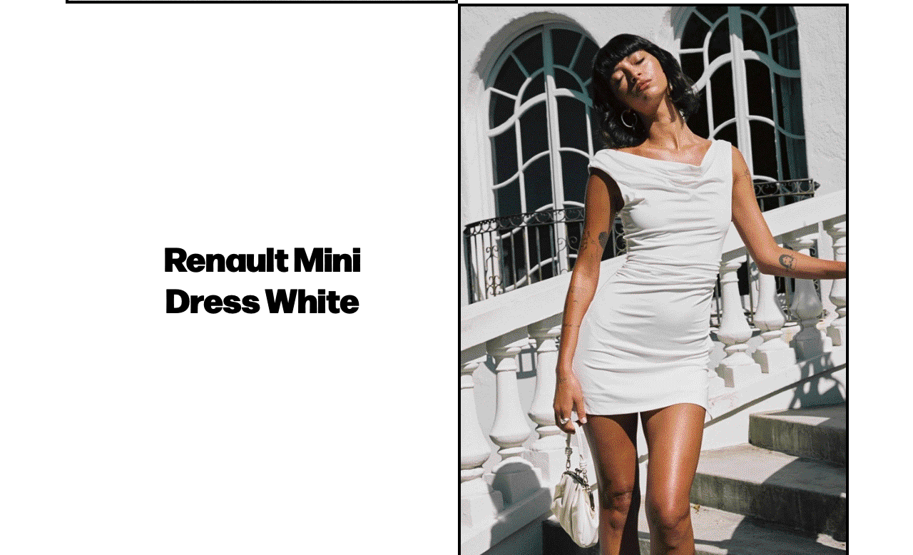 40% off the renault mini dress in white