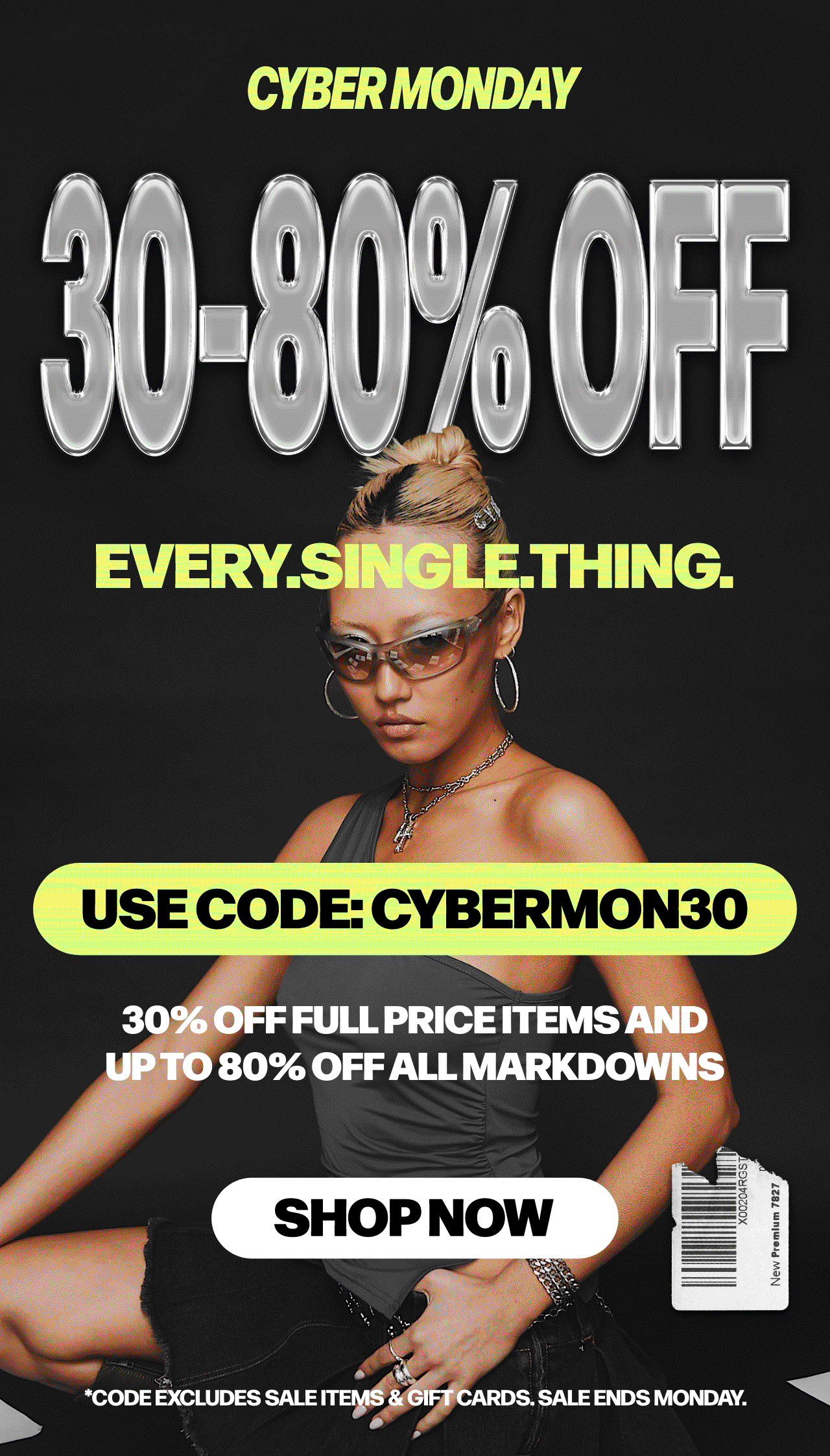 30-80% off everything?! Be quick, once they’re gone, they’re gone