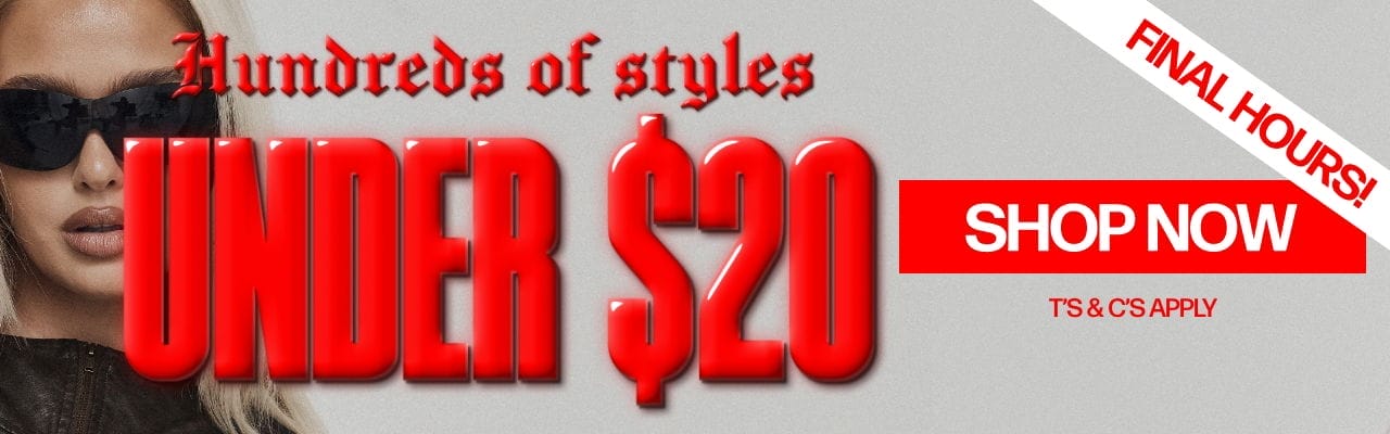 Hundreds of styles under \\$20