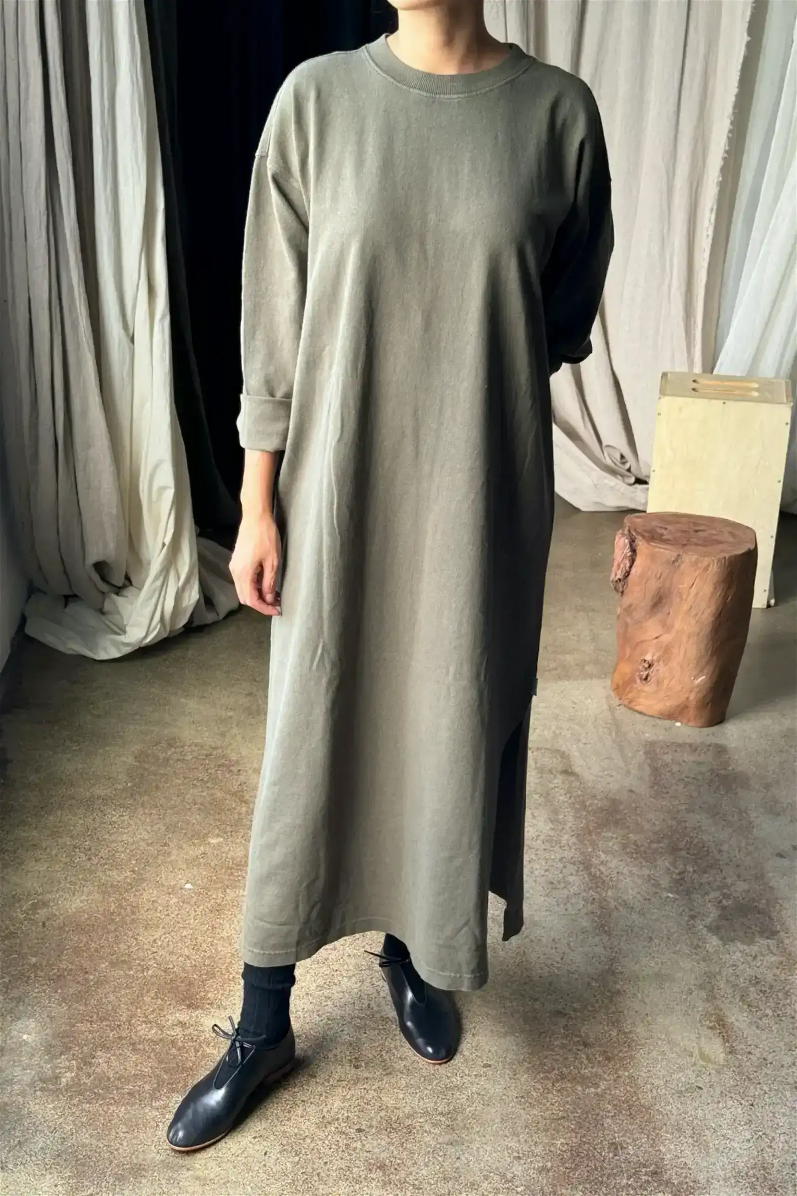 Image of Olive Green Sunday Dress