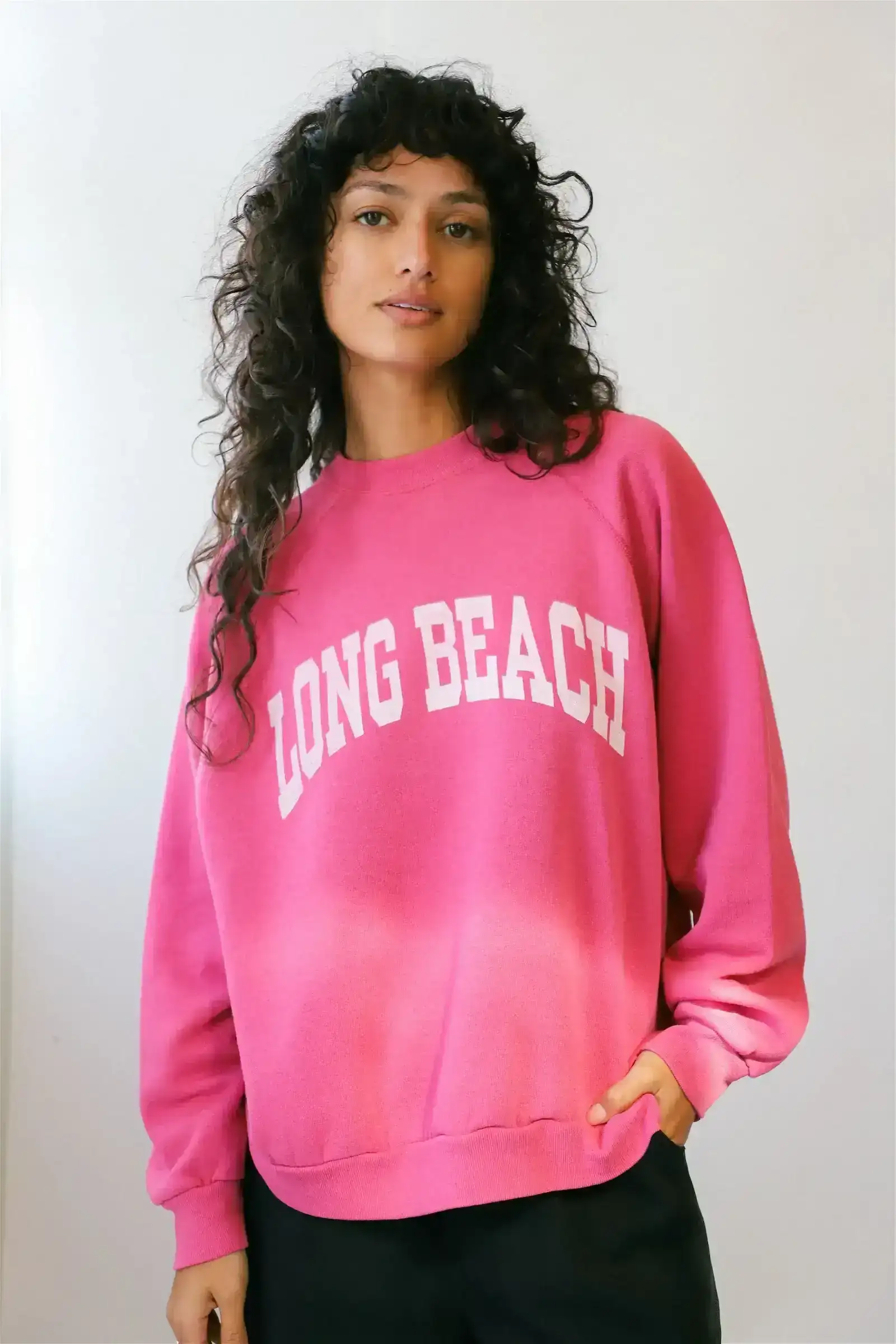 Image of Best Regards X Prism <br> Pink Varsity Sweatshirt