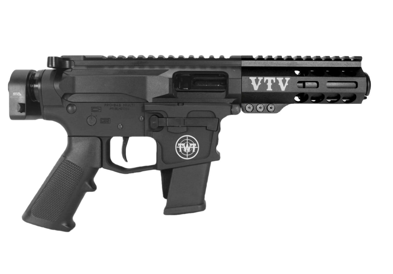 Image of The "Bagger Blaster" 3" 9mm Pistol Caliber M-LOK AR-15 Pistol - V-Twin Visionary Special Edition 