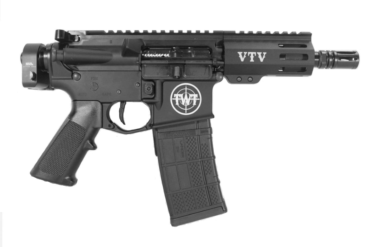 Image of The "Bagger Blaster" 5" 300 Blackout M-LOK AR-15 Pistol - V-Twin Visionary Special Edition 