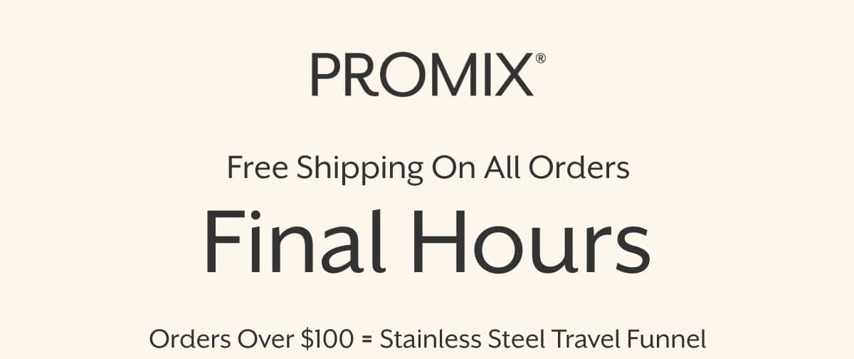 Promix Till 6PM EST | Free Shipping On All Orders Orders Over \\$100 = Stainless Steel Travel Funnel