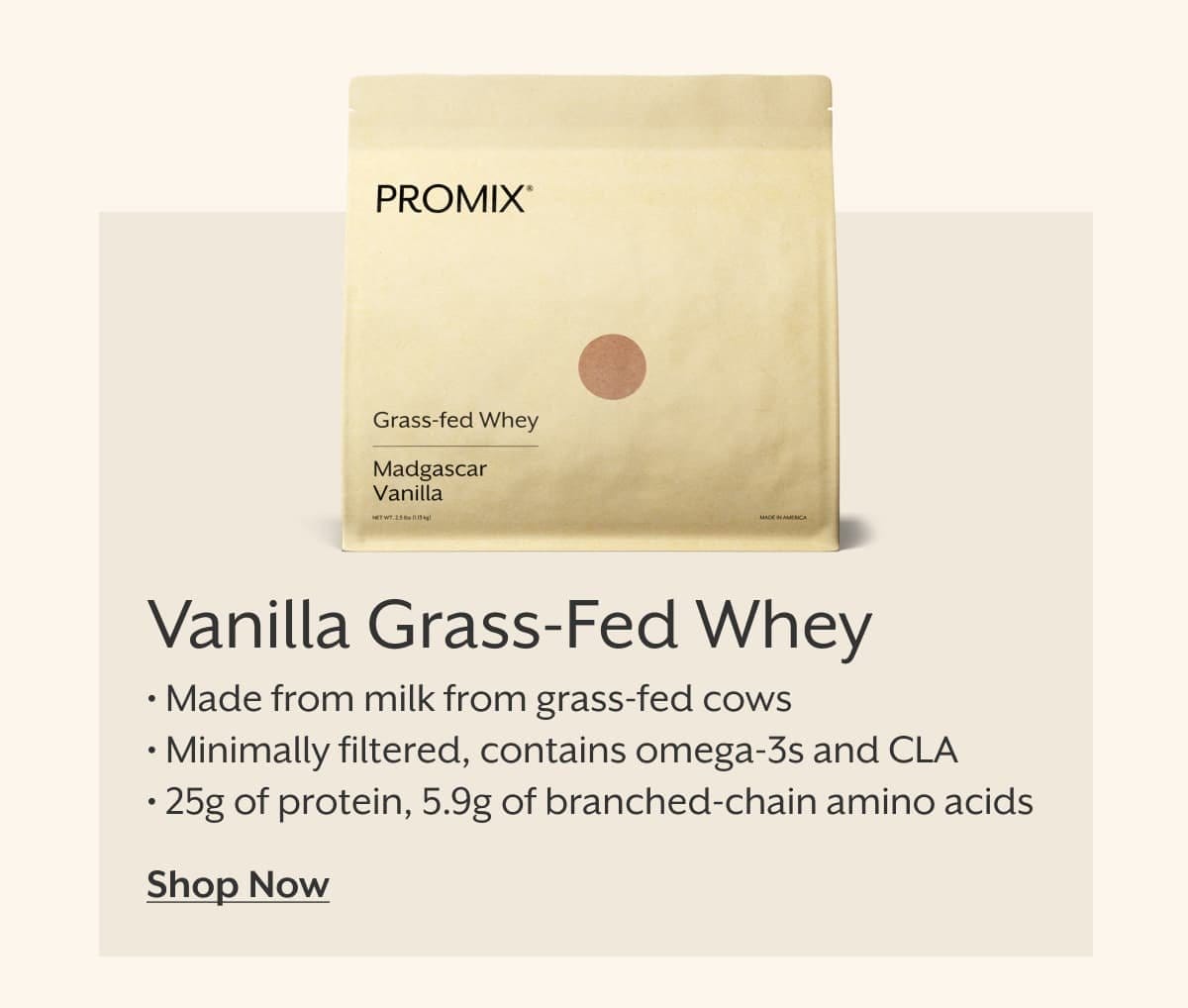 [ Vanille Grass-Fed Whey ]