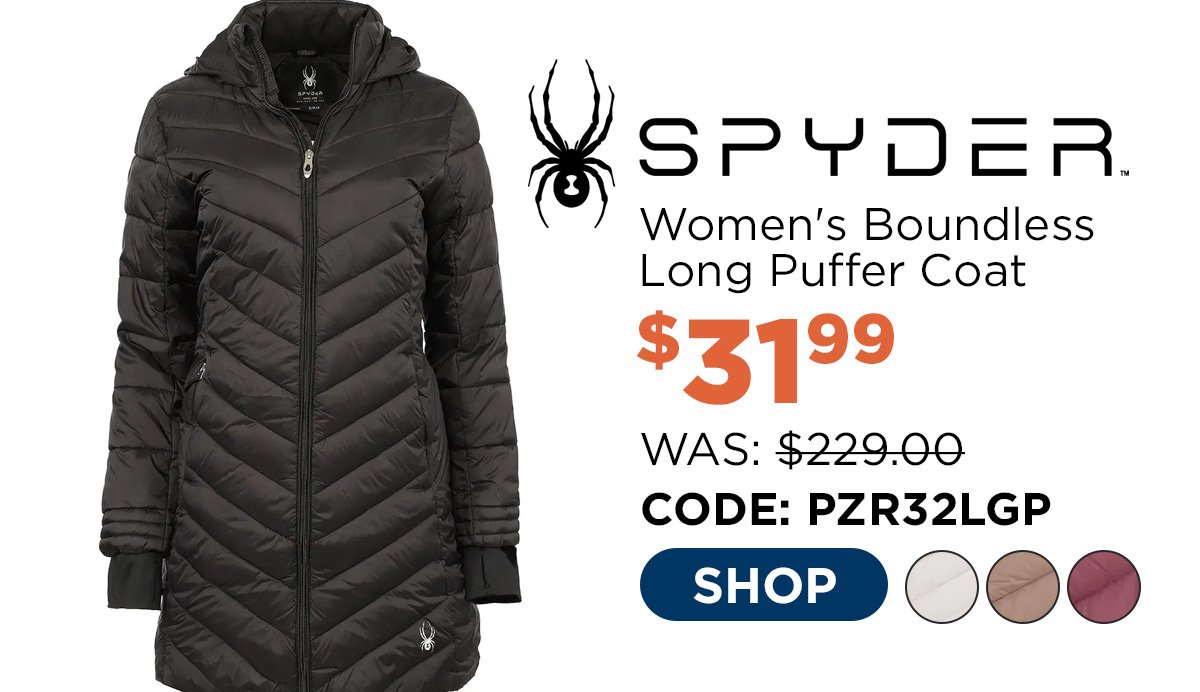 Spyder Women's Boundless Long Puffer Coat