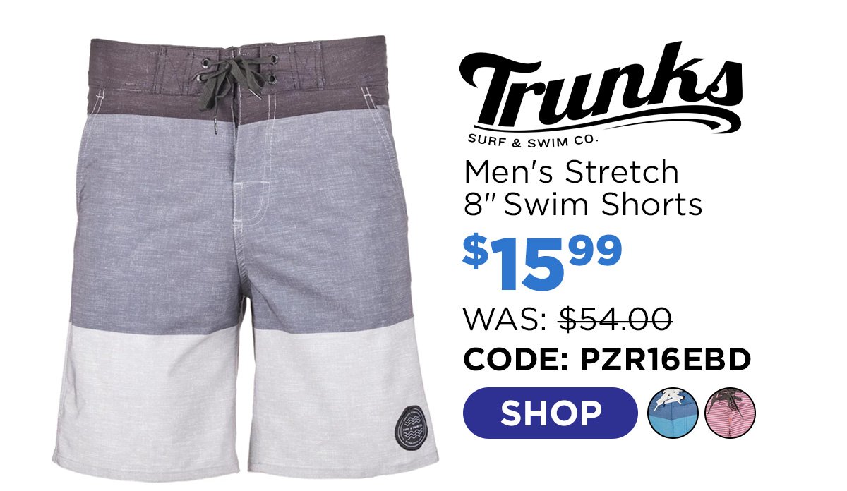 Trunks Men's Printed Stretch Eboard 8" Swim Shorts