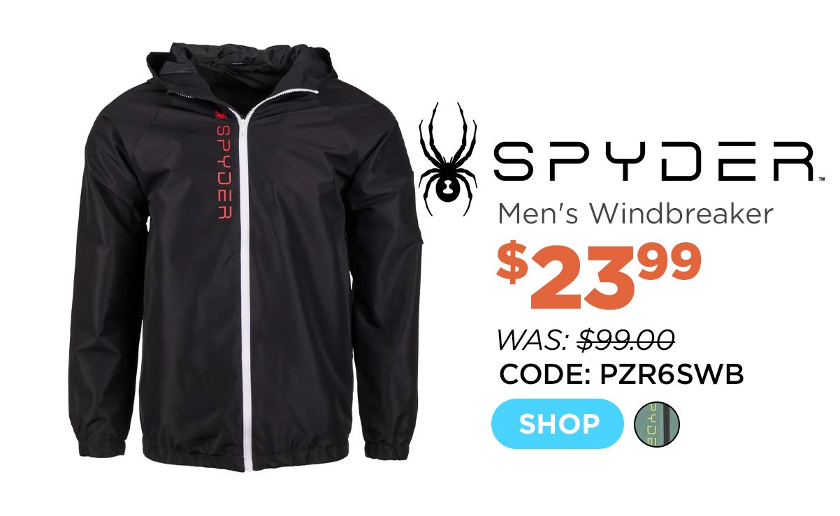 Spyder Men's Sleeve Pocket Windbreaker