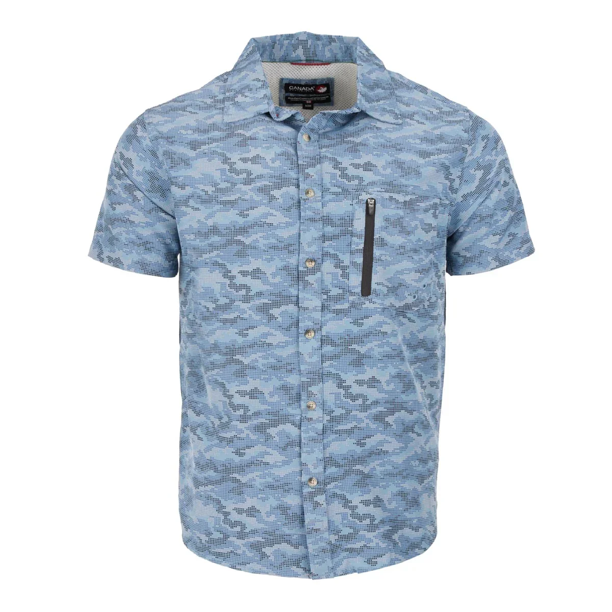 Image of Canada Weather Gear Men's Non Perforated Button up Short Sleeve Shirt