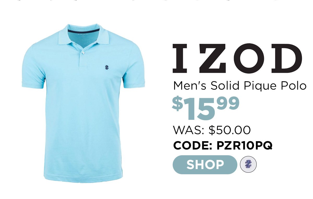 IZOD Men's Solid Pique Polo