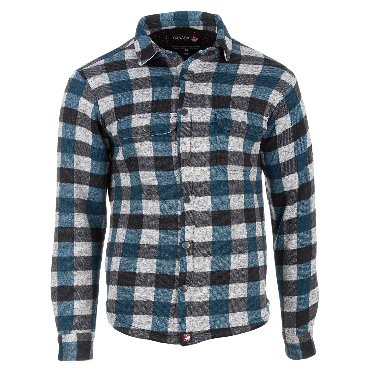 Image of Canada Weather Gear Men's Sherpa Lined Buffalo Plaid Shirt Jacket