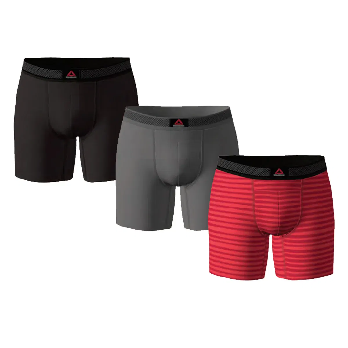 Image of Reebok Men's 3 Pack Tech Comfort Long Leg Boxer Briefs