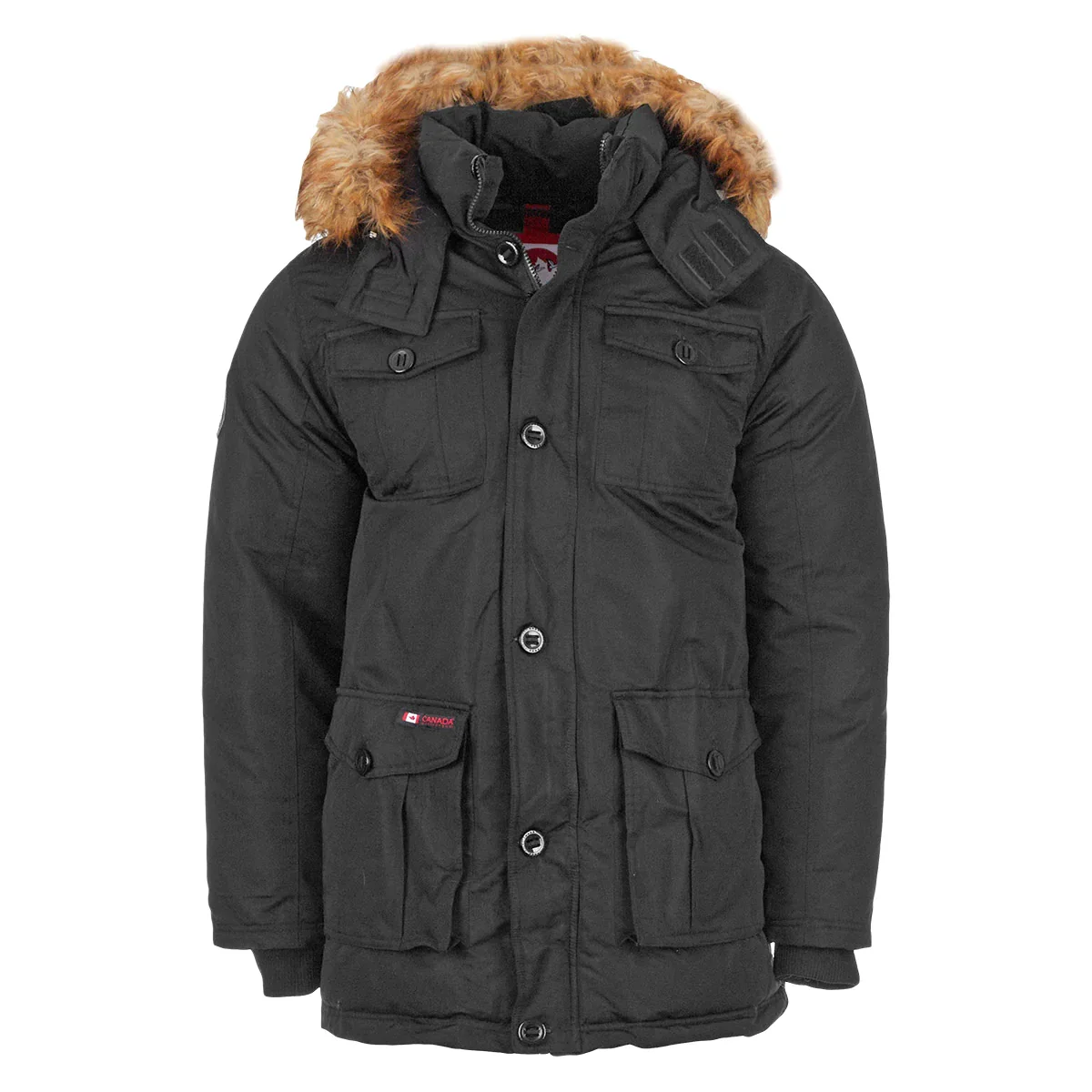 Image of Canada Weather Gear Men's 4-Pocket Fur Hood Parka