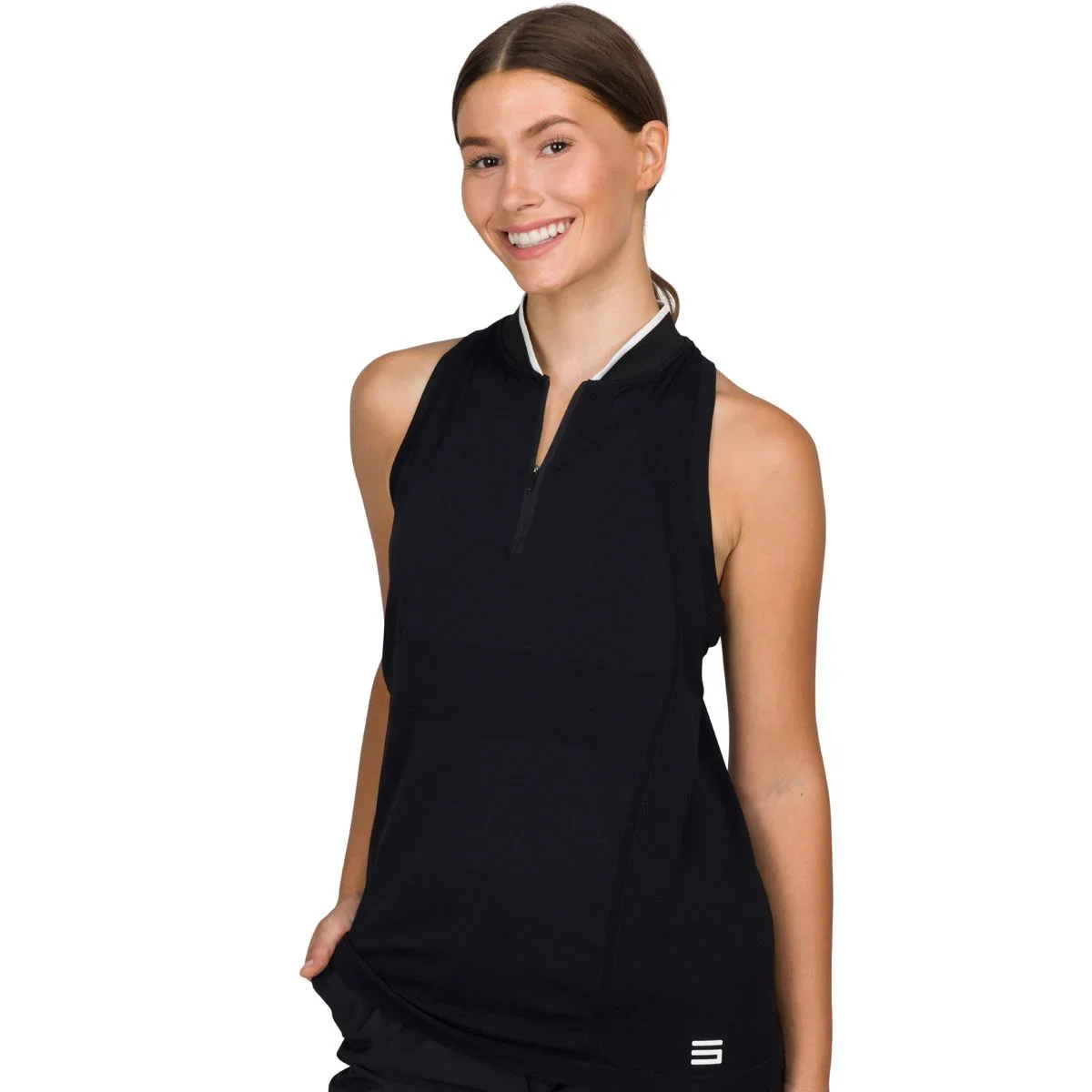 Image of Three Sixty Six Women's Sleeveless Racer Tank Golf Polo