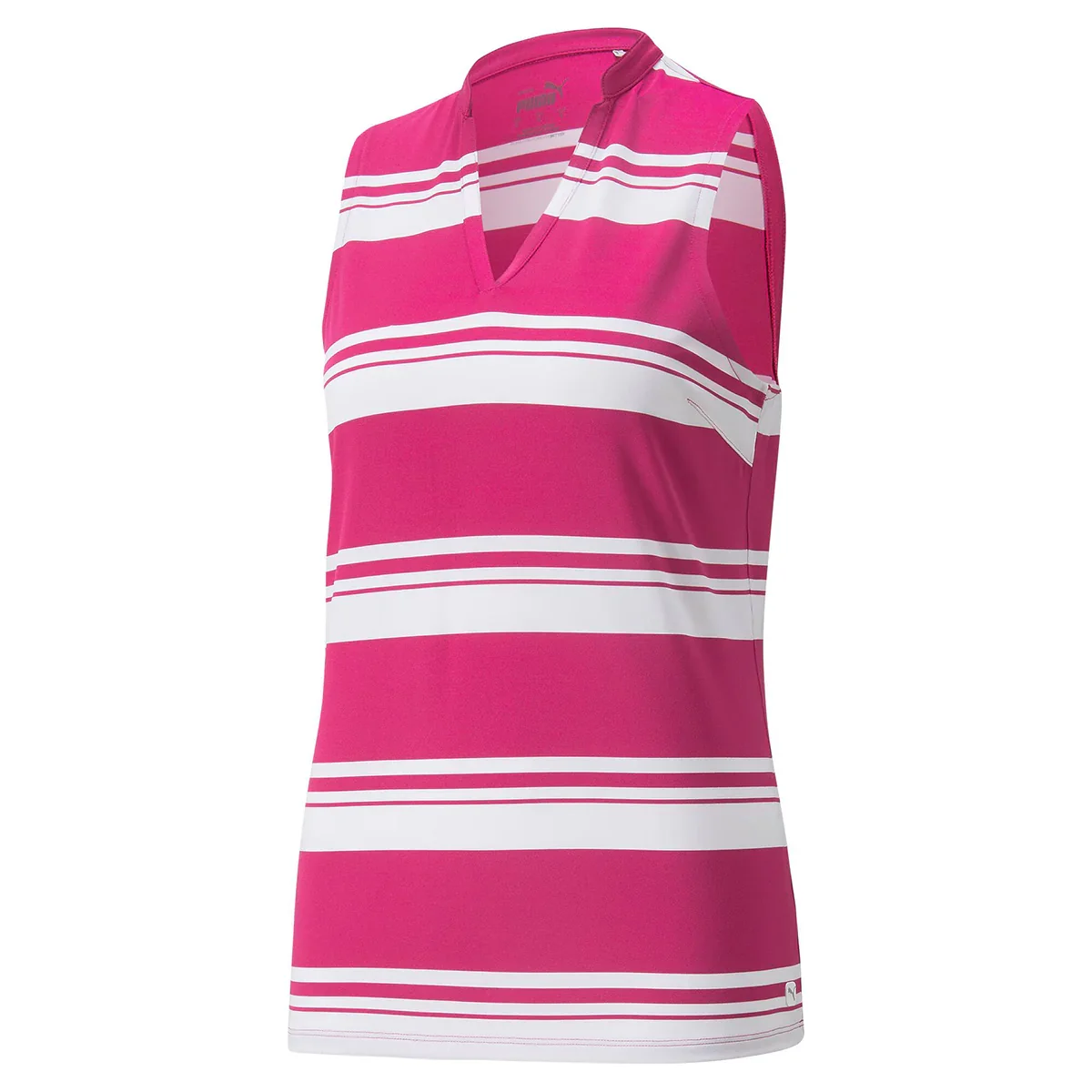 Image of PUMA Women's Cloudspun Valley Stripe Sleeveless Polo