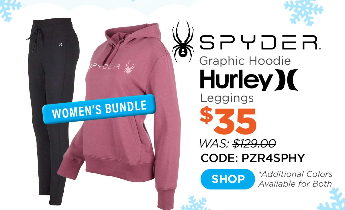 Spyder Women's Fade Graphic Hoodie + Hurley Women's Relaxed Jog Legging