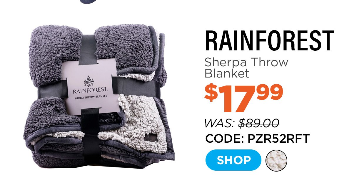 Rainforest Sherpa Throw Blanket