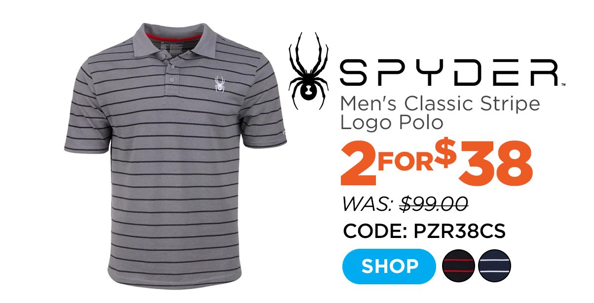 Spyder Men's Classic Stripe Logo Polo