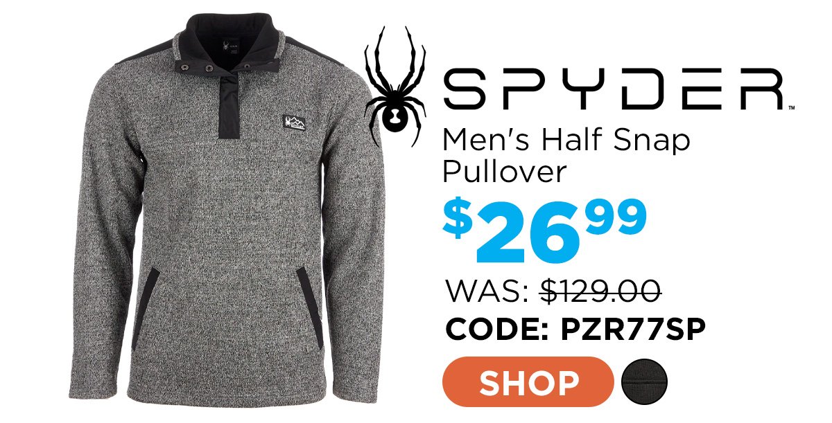 Spyder Men's Half Snap Pullover