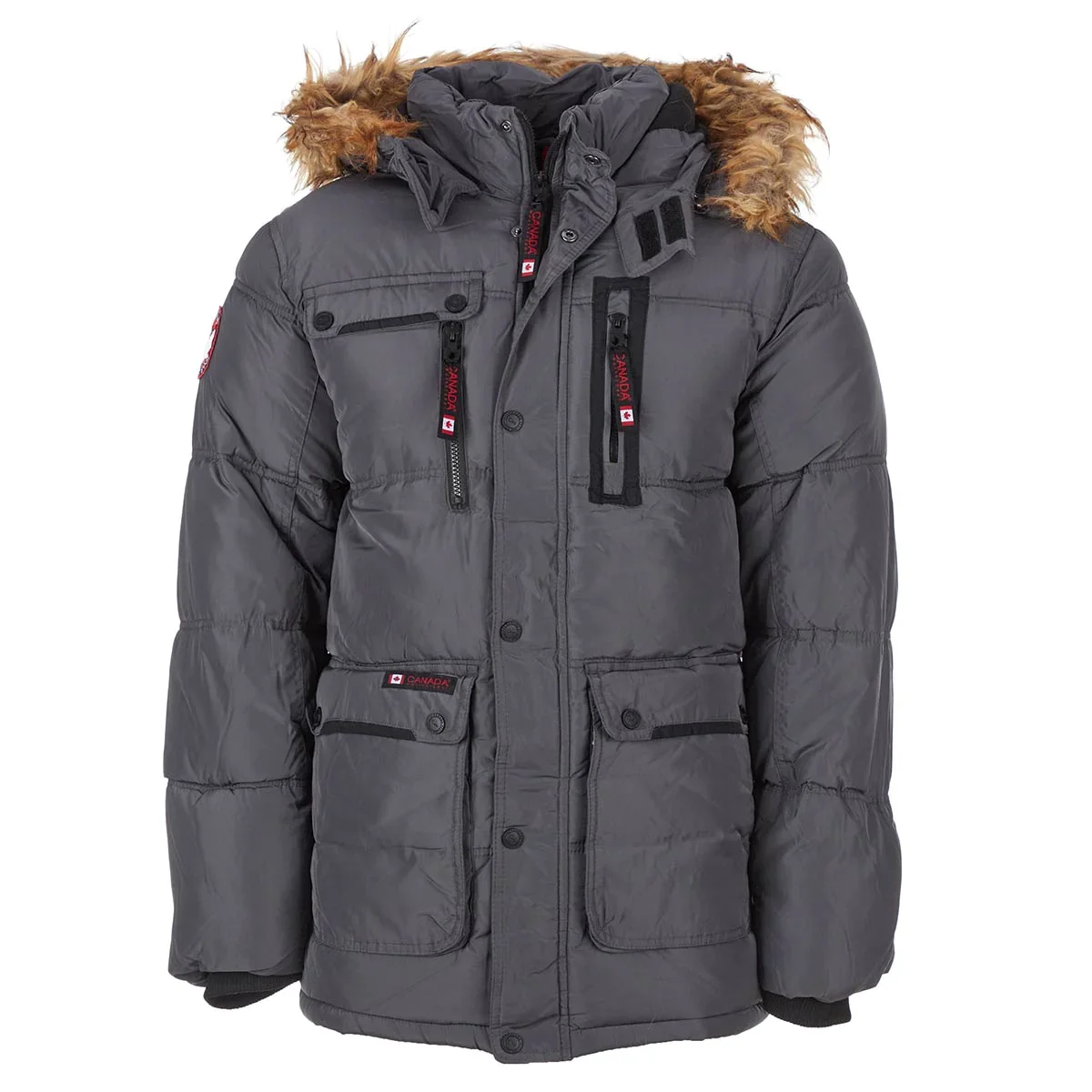 Image of Canada Weather Gear Men's Fur Hooded Puffer Jacket