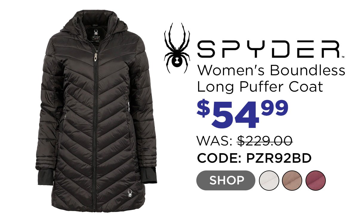 Spyder Women's Boundless Long Puffer Coat