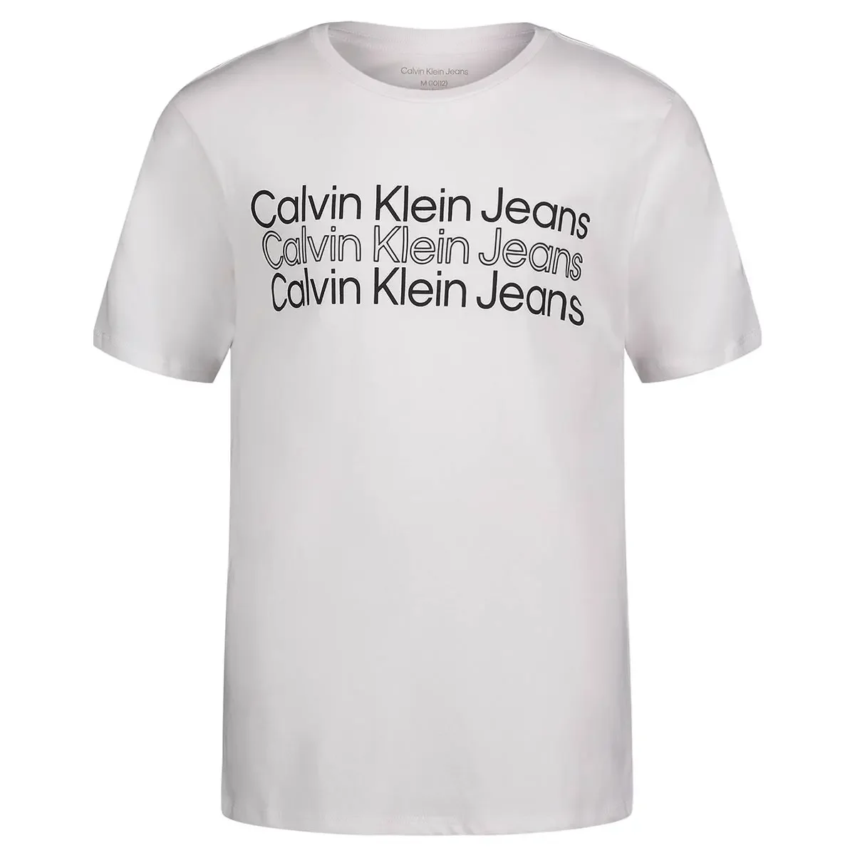 Image of Calvin Klein Boy's Center Stacked Short Sleeve Tee