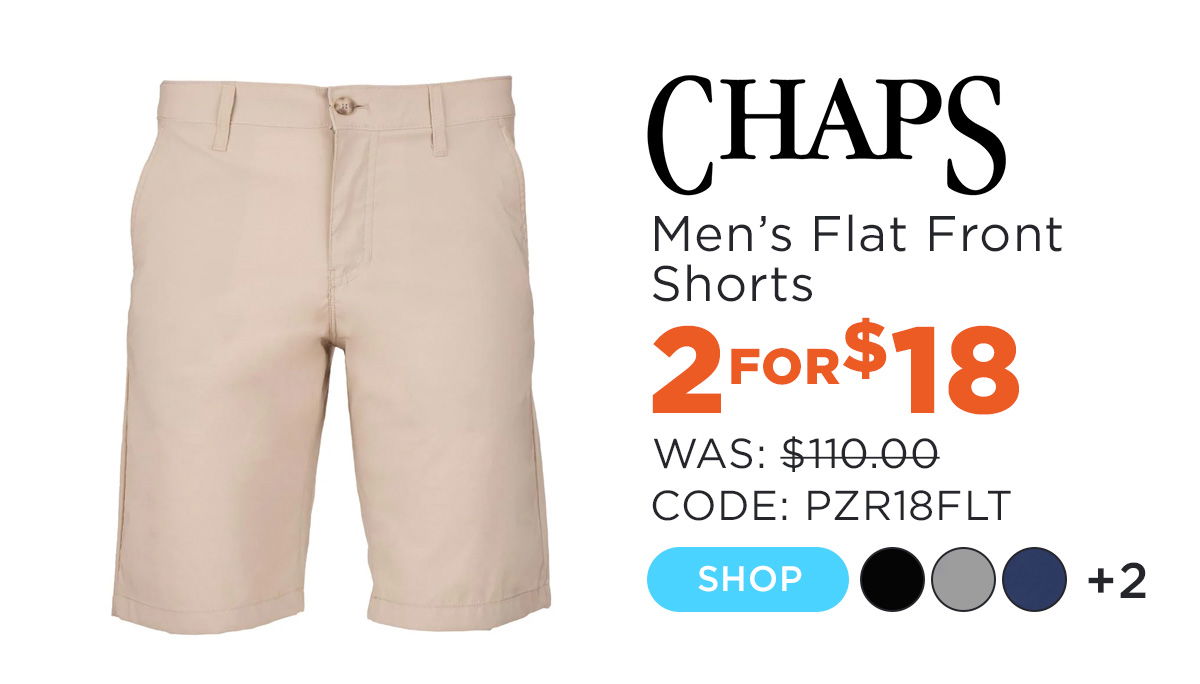 Chaps Men's Performance Flat Front Shorts