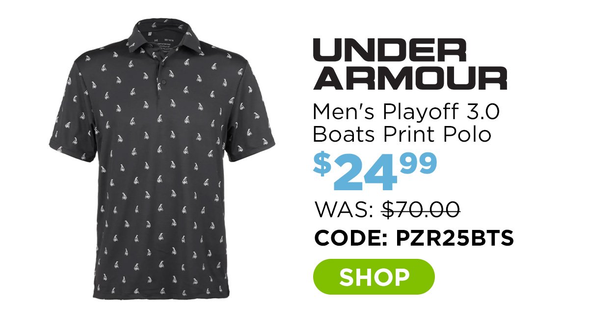 Under Armour Men's Playoff 3.0 Boats Print Polo