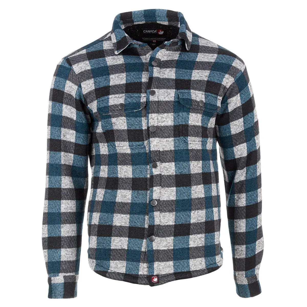 Image of Canada Weather Gear Men's Sherpa Lined Buffalo Plaid Shirt Jacket