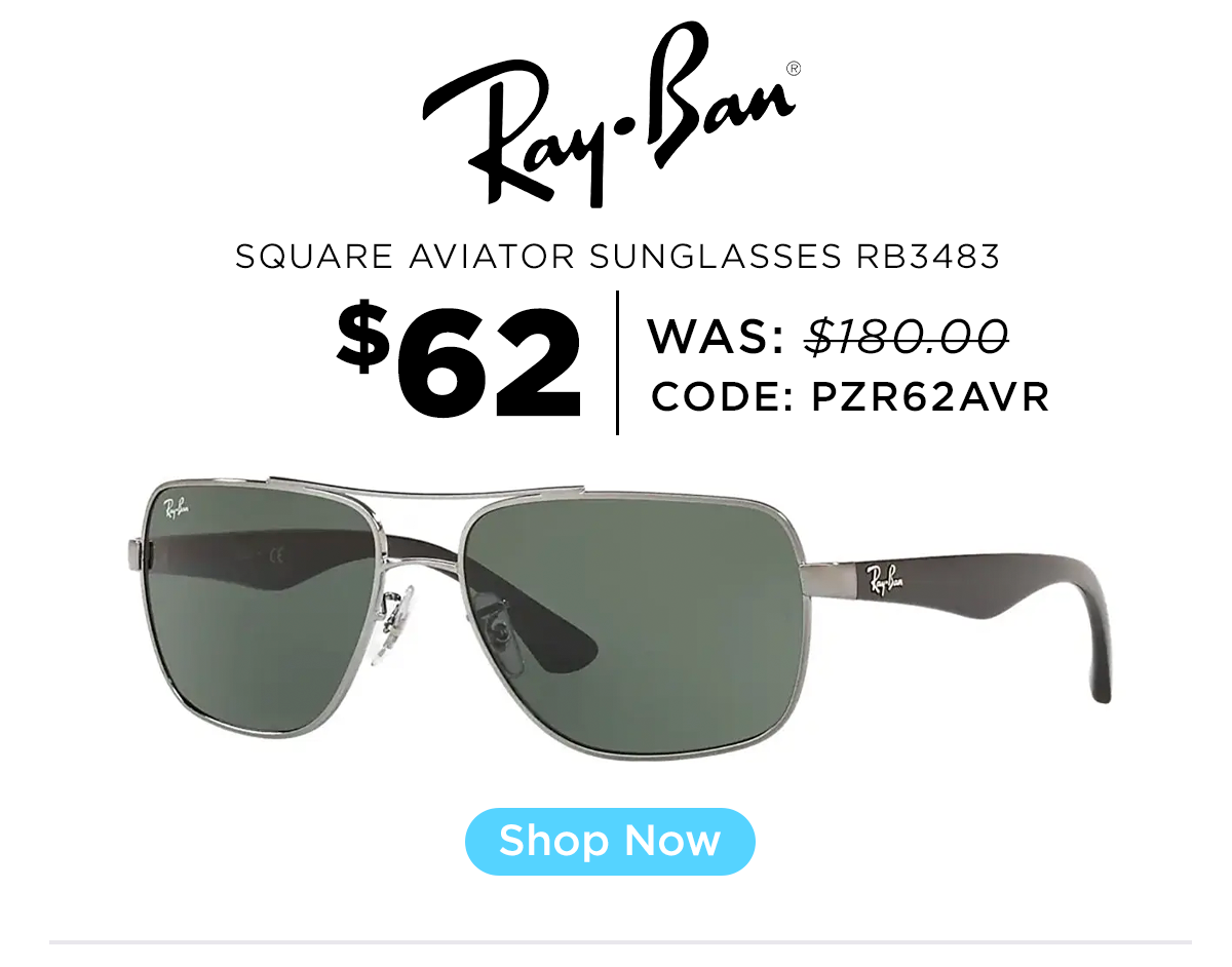 Ray-Ban Square Aviator Sunglasses RB3483