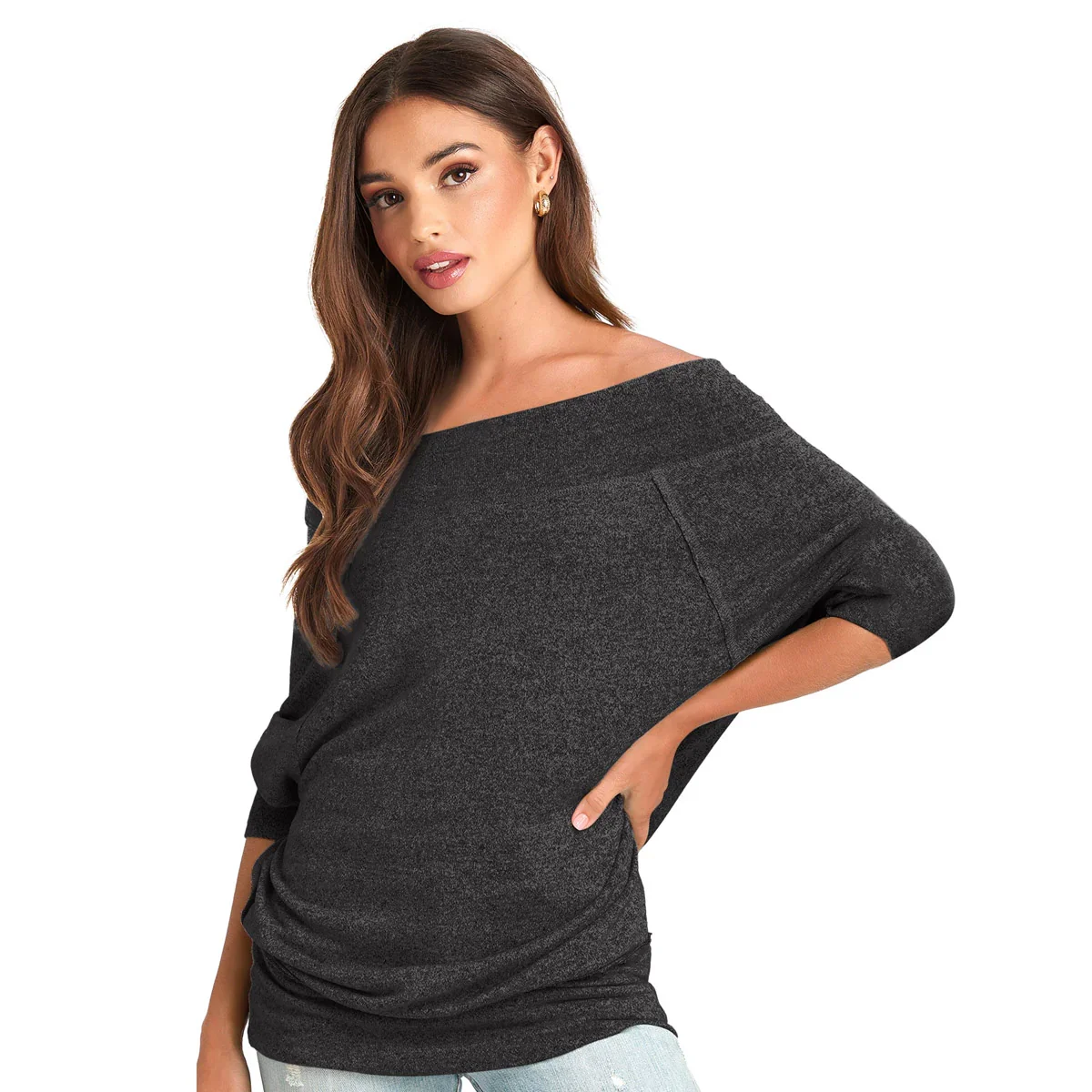 Image of Three Sixty Six Women's Off Shoulder Sweater