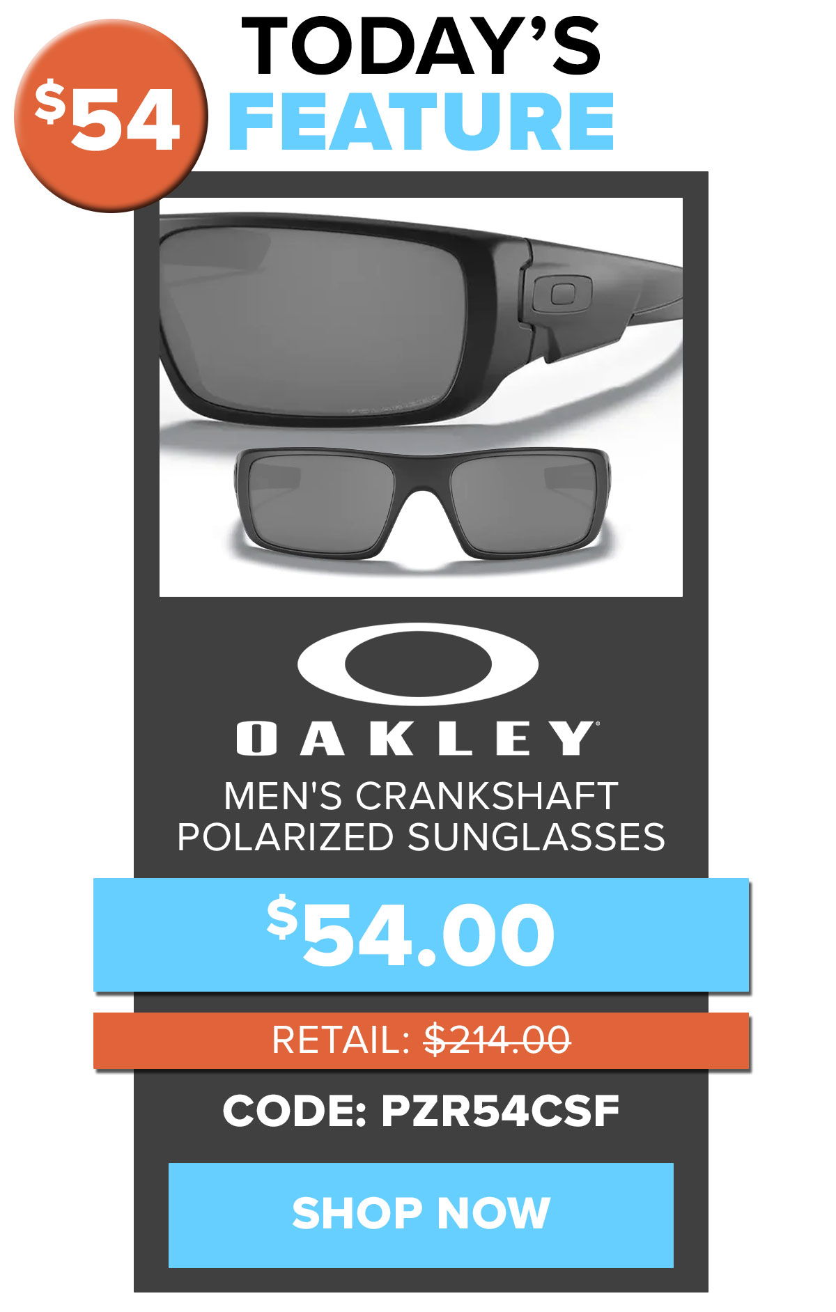 Oakley Men's Crankshaft Polarized Sunglasses