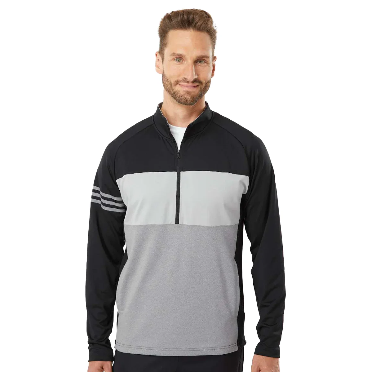 Image of adidas Men's 3-Stripes Competition Quarter-Zip Pullover