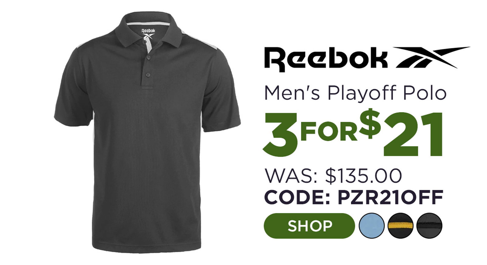 Reebok Men's Playoff Polo