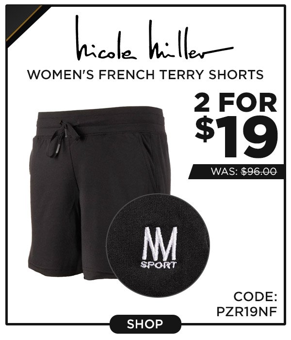 Nicole Miller Women's French Terry Shorts